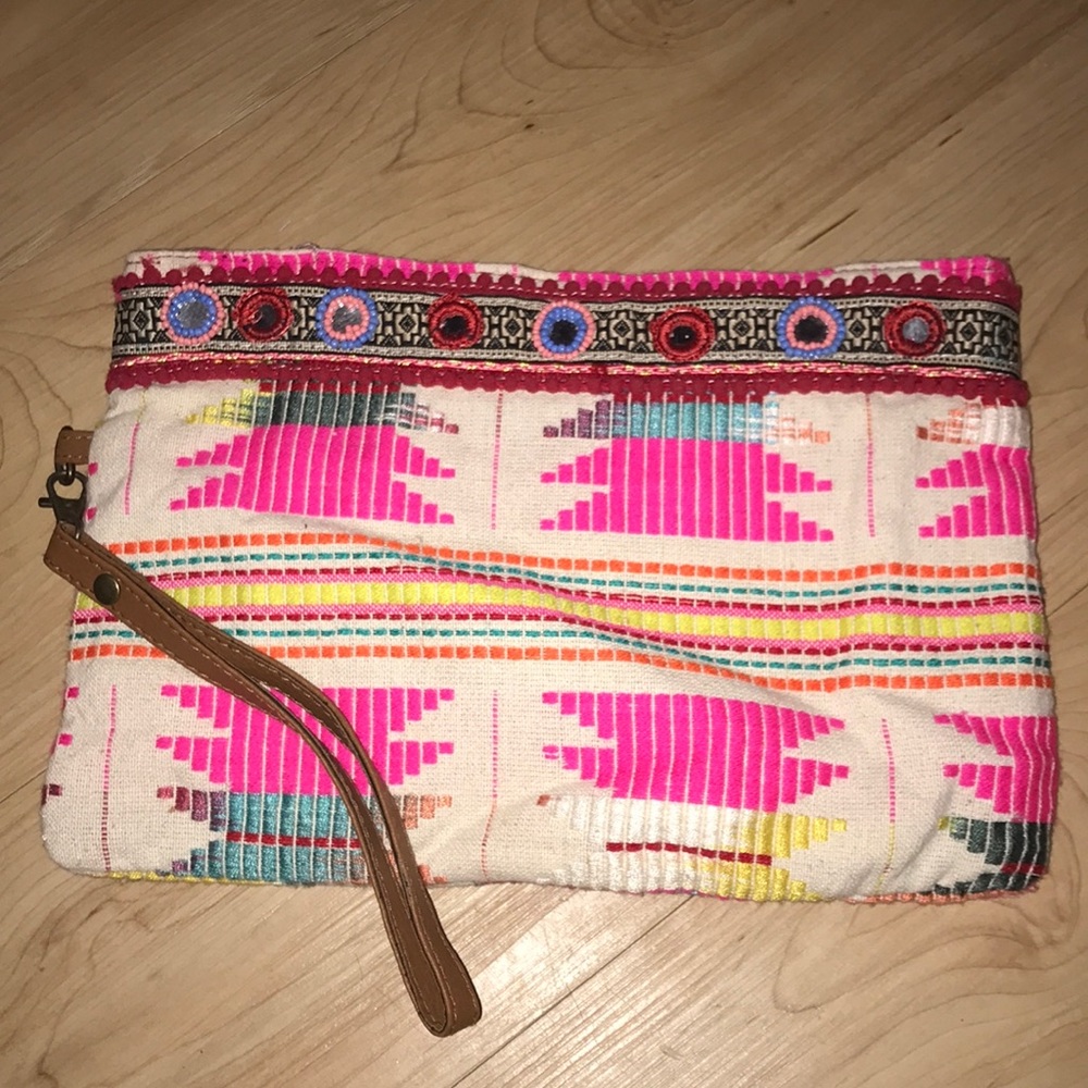 Colorful Aztec clutch
